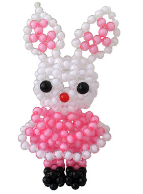 十二生肖吉祥兔穿珠成品桌面摆件