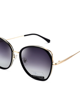 库克鲨鱼墨镜女士偏光圆脸眼镜