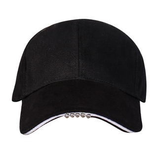 感应带led灯钓鱼帽男士垂钓照明发光充电帽子户外防晒迷彩鸭舌帽