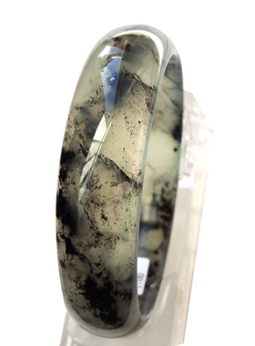 秦玉人家正品天然冰种水墨玉镯子