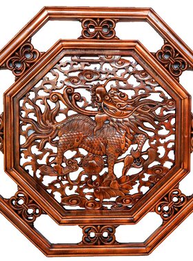 挂饰玄关沙发背景墙东阳木雕
