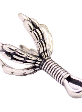 纯银龙爪吊坠空托DIY琥珀珍珠