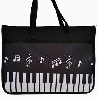 小学生补习班手提袋钢琴书包琴谱包儿童美术学习袋帆布补课包背包