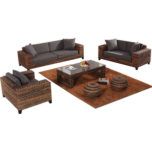 藤家具酒吧咖啡厅茶楼会所藤沙发酒店餐厅客厅电视柜套装藤编沙发