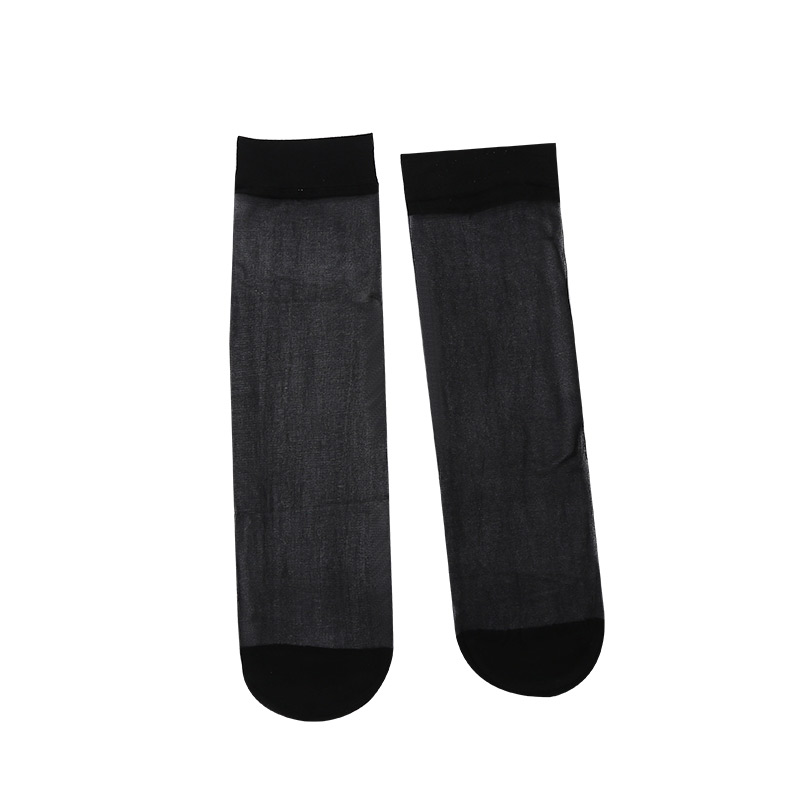 浪莎短丝袜女士夏季薄款防勾丝透明肉黑色水晶丝袜对对袜子女短袜
