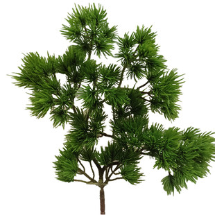 仿真松柏枝龙柏枝室内外酒店盆景短枝假树叶微景观造型树配材
