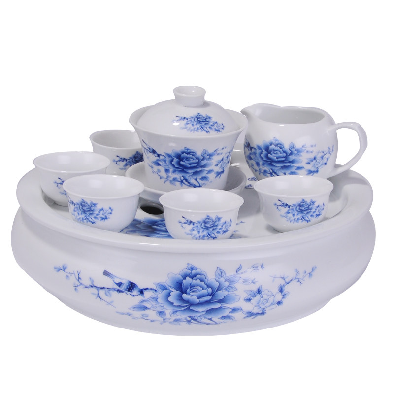 陶瓷青花中式风双层送礼功夫茶具