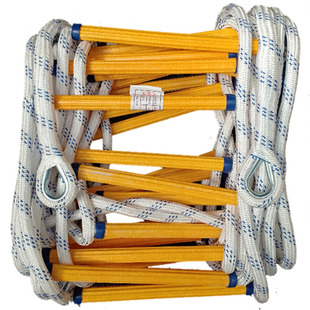 救援家用逃生绳梯检查耐磨防滑树脂软梯攀爬救生绝缘高空作业工程