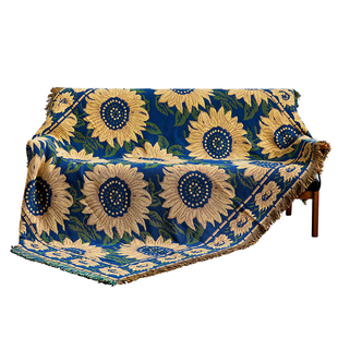 沙发巾棉线加厚防滑四季美式沙发垫乡村布艺沙发套罩全盖毯子特价