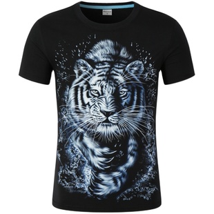 夏3D搞笑搞怪衣服猩猩宽松大码抖音网红潮流个性男子全棉短袖t恤