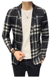 2021秋季新款休闲格子小西装男潮牌西服钱塘3029-610-P160真模，男装西服，钱塘6006(原3029)