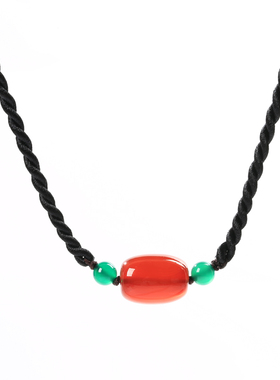 玛瑙女项带编织简单大方脖子颈链