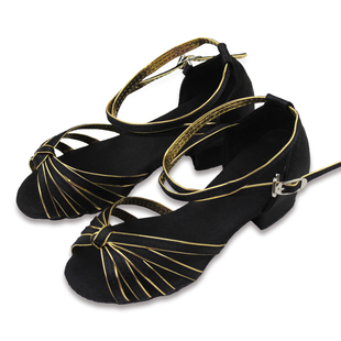 女童拉丁舞鞋软底练功鞋少儿恰恰国标舞蹈鞋肤色成人平跟跳舞鞋子