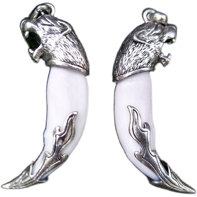 925银情侣项链时尚风狼牙吊坠