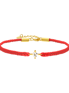 thisness红绳特辑纯银白锆石菱形