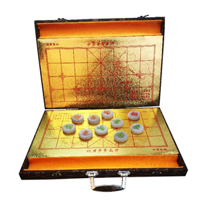 阜新天然玛瑙白色象棋爸爸父亲节日礼品套装礼盒商务大号棋盘