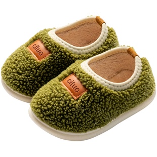 儿童棉拖鞋包跟冬季3岁宝宝毛毛鞋男童防滑软底女幼儿棉鞋家居鞋