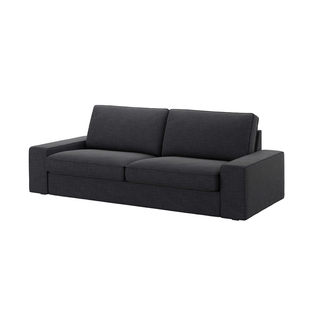 宜家哈马恩双人沙发床折叠简约沙发铁艺多功能懒人沙发国内代购