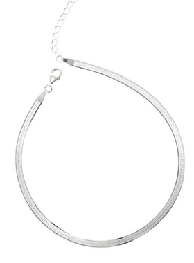 纯银大气韩版时尚风百搭刀片链