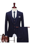 秋冬纯色男士西服套装西装三件套新郎结婚商职业1012-SJT837-P260，男装西服套装，星座1012