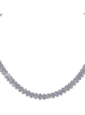 超闪奢华新娘项链满钻锆石锁骨链