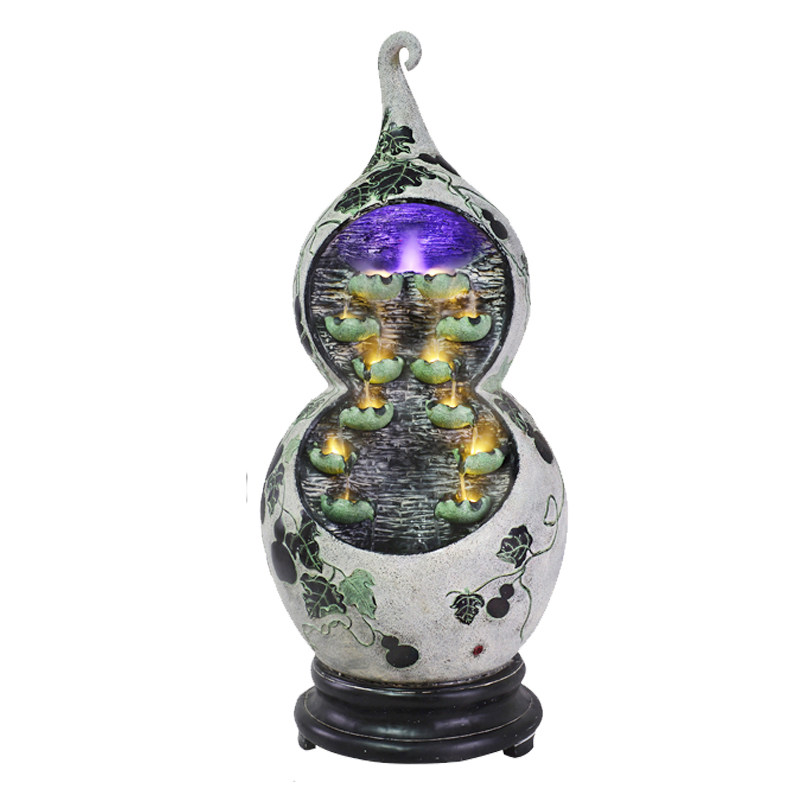 葫芦招财摆件开业送礼品风水轮假山流水喷泉旺财店铺客厅办公室内