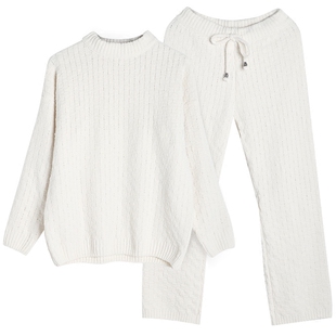 罗子君同款GP软绵绵睡衣女长袖春秋冬毛线针织家居服套装女睡衣