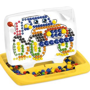 Quercetti启迪进口蘑菇钉组合多款拼插板玩具儿童创意益智力玩具