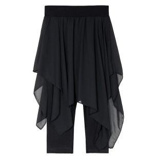 舞蹈裤子古典舞拉丁舞现代舞练功服女成人假两件中国舞形体服裙裤