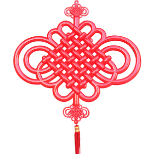 七彩LED福字结婚喜字彩灯挂件新年客厅简约装饰灯笼 三连福中国结