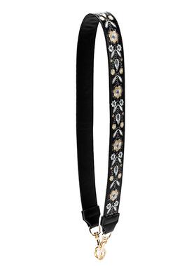 牛皮刺绣Guitar Strap you新款宽包带肩带单肩斜挎女士真皮宽包带