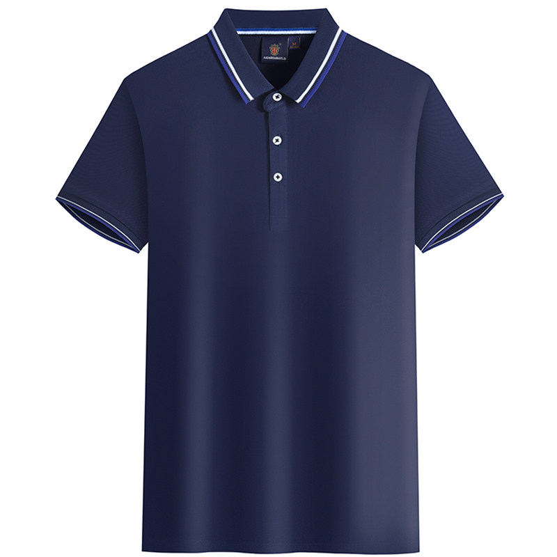 夏季纯棉翻领polo衫T恤定制大码男款短袖t恤文化衫工作服印字logo