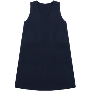 背心裙女2024新款秋冬中长款夹毛呢马甲裙背带无袖打底连衣裙韩版