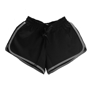男女士二分居家超短裤异色包边修身运动健身跑步瑜伽三分沙滩热裤
