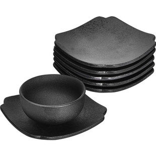 陶迷陶瓷小杯垫创意粗陶茶托黑陶隔热茶杯托家用功夫茶具茶道配件