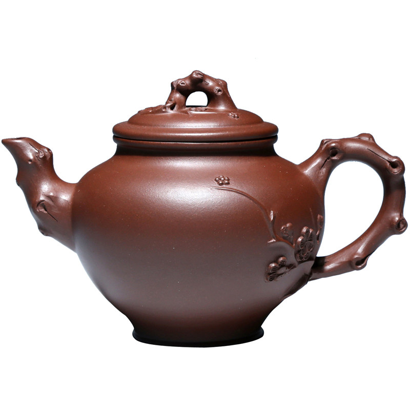 宜兴名家紫砂壶功夫茶具全纯手工泡茶壶紫茄泥吴娟华300CC报春壶