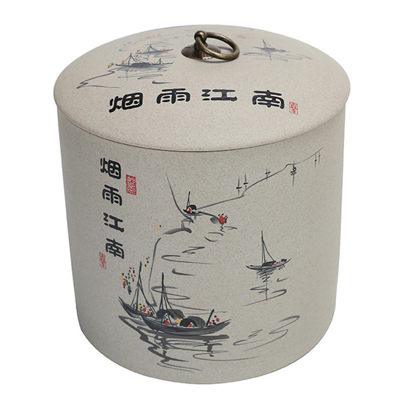 七饼装普洱陶瓷大号家用茶叶罐