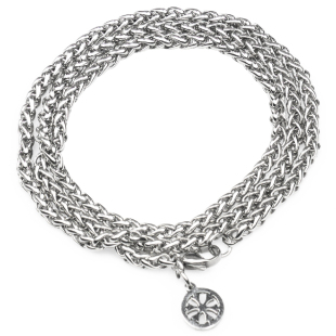 花篮项链男日韩街头嘻哈麦穗链钛钢女短款锁骨链学生百搭个性