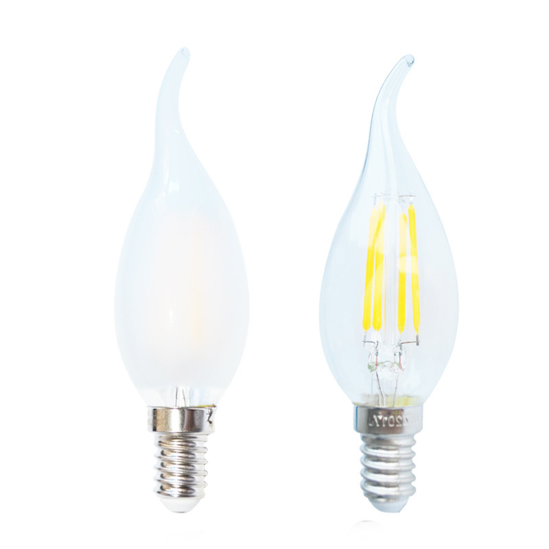 LED蜡烛灯泡e14螺口磨砂透LED球泡灯