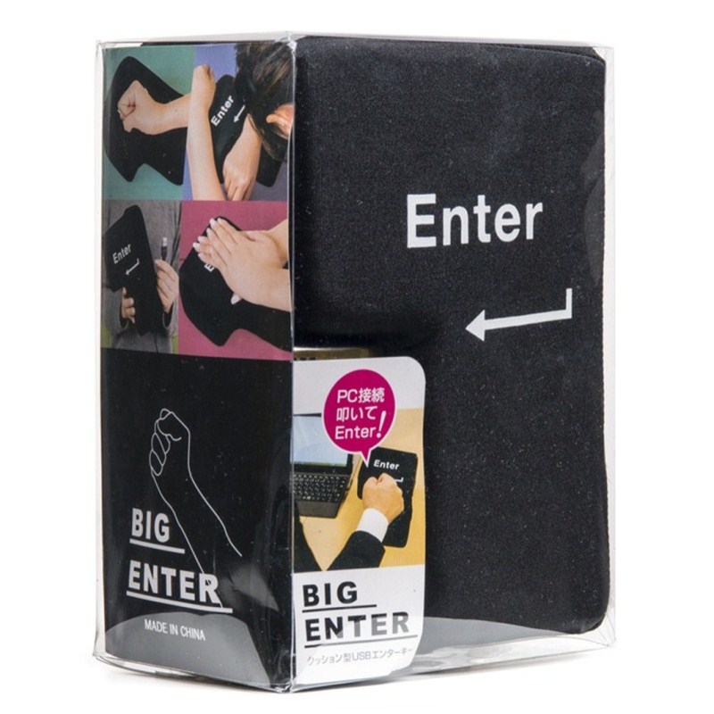 Big enter按键电脑USB超大回车键 发泄ENTER键午睡枕发泄回车按键