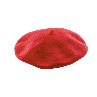 基础款纯色日韩森女毛呢贝雷帽