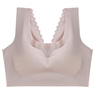 美背内衣女无钢圈文胸聚拢跑步运动背心无痕蕾丝性感胸罩薄款夏季