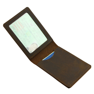 手工牛皮驾照包疯马皮头层行驶证包卡位驾照夹机动车皮套男复古