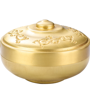 黄铜印泥盒高档典雅书法国画印章特大号印泥盒文房用品精致小礼品