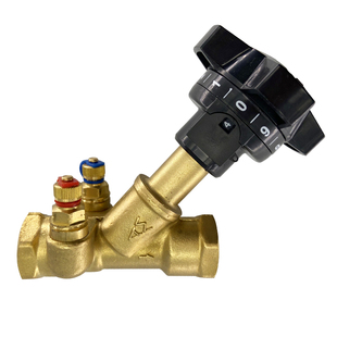 埃美柯平衡阀黄铜双位数字调节静态数字锁定4 6分1寸dn15螺纹阀门