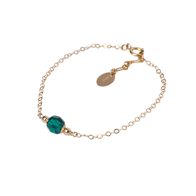 jwoo原创设计14k注金女极细手链