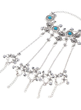 包邮朱茵同款戒指复古风一体链