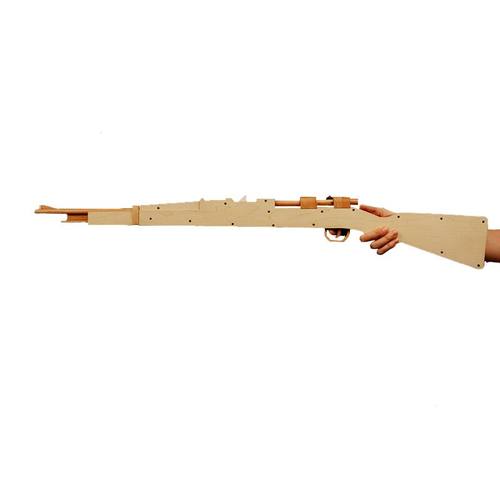 毛瑟98K步枪木制儿童玩具皮筋枪连发木枪 软弹木头枪新品促销