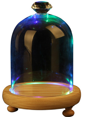 七彩灯座摆件微景观玻璃永生花