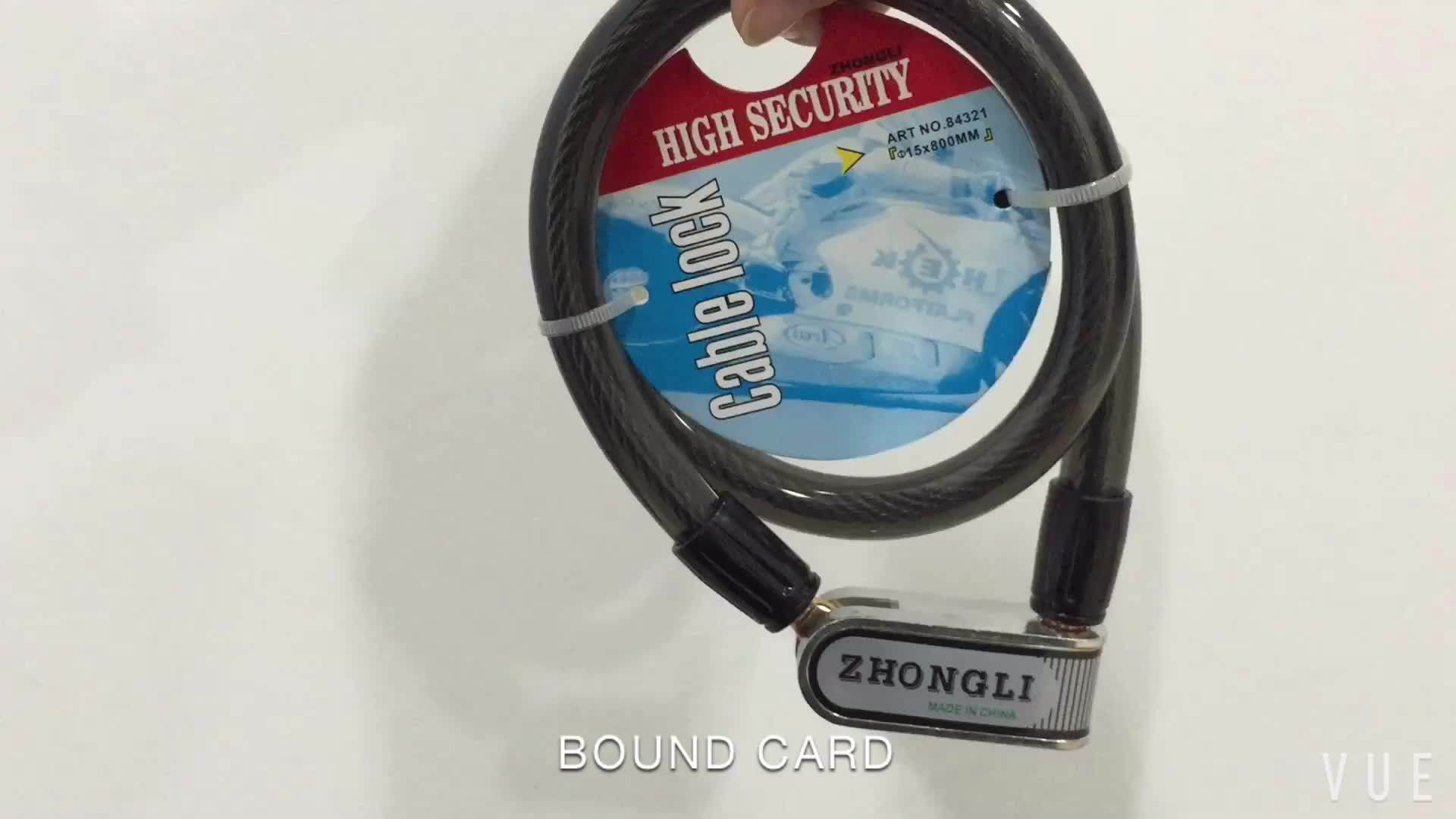 Zoli 84321 High Quality Bicycle Antitheft Steel Cable Wire Lock